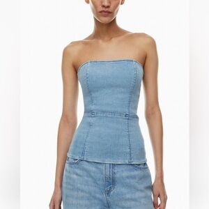 NWOT Aritzia Denim Forum The 90’s Denim Tube‎ Top